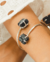 Bracelete Turmalina Negra Duo Garra Banho Prata 925 - BAUBO JOIAS I Prata 925, Semijoias e um universo de cristais naturais! 