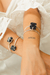Bracelete Turmalina Negra Duo Garra Banho Prata 925 - loja online