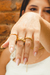 Anel V Cravejado Semijoia Banhada Ouro 18K - comprar online