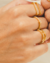 Anel Quadrado Semijoia Banhada Ouro 18K - comprar online