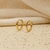 Brinco Argolinha G Lisa Semijoia Banhada Ouro 18K