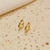 Brinco Argolinha M Colorida Semijoia Banhada Ouro 18K