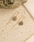 Brinco Cordel Pirita Banho Ouro 18K - comprar online
