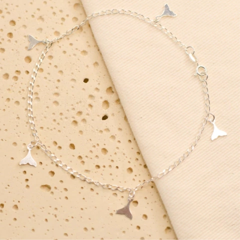 Tornozeleira Sereia Prata 925 - comprar online