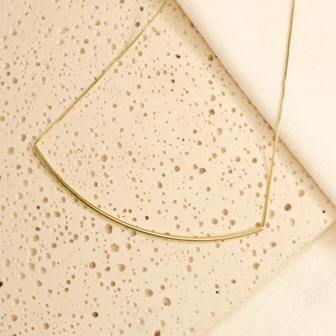 Colar Arco Semijoia Banhada Ouro 18K - comprar online