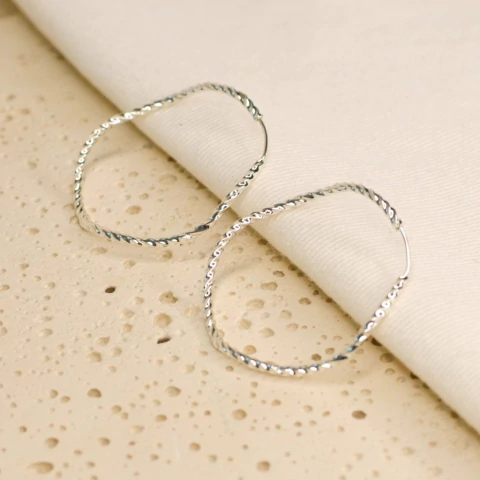 Brinco Argola Trançado G Prata 925 - comprar online