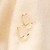 Brinco Grab Cristal Banho Ouro 18K