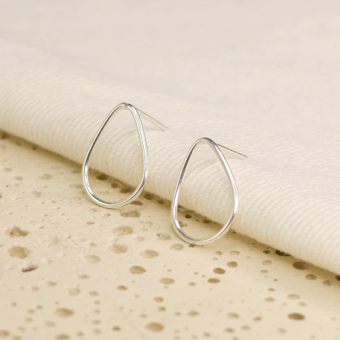 Brinco Oval M Prata 925 - comprar online