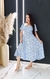 Vestido Viscolinho Com Estampa Floral Azul Flor - comprar online