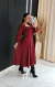 Vestido Viscolinho Com Manga Longa Marsala Flor