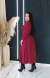 Vestido Viscolinho Com Manga Longa Marsala Flor - loja online