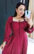 Vestido Viscolinho Com Manga Longa Marsala Flor - Loja Milla Almeida