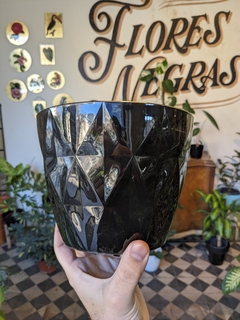 Porta Maceta Diamante - M19 - Negro