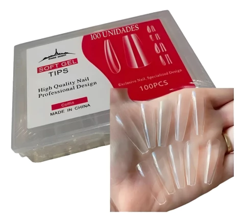 Press On En Caja X100 Coffin 1 Transparente Paris Night - comprar online