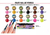 Coleccion De Acrilicos Mia Secret Fruity x12 89Gr - comprar online
