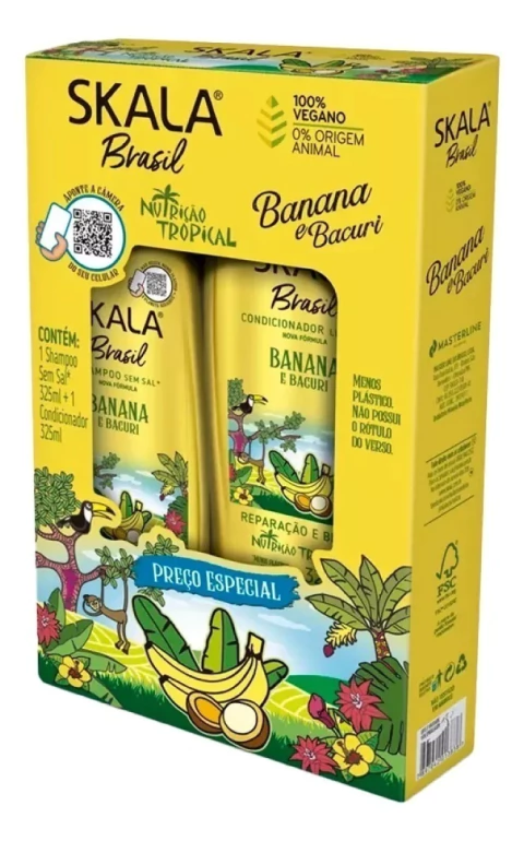 Skala Shampoo + Acondicionador Banana E Bacuri Brillo 325ml - comprar online