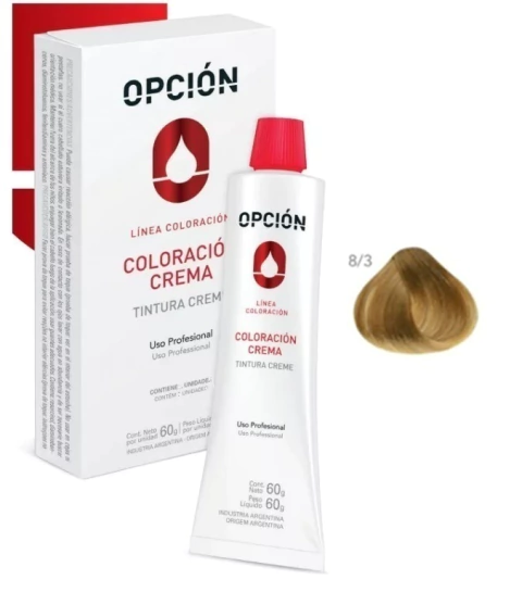 8.3 Rubio Claro Dorado - Tintura Coloracion Opcion Profesional 60gr - comprar online