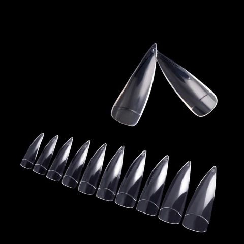 Tips Stiletto X12 Unidades Transparente