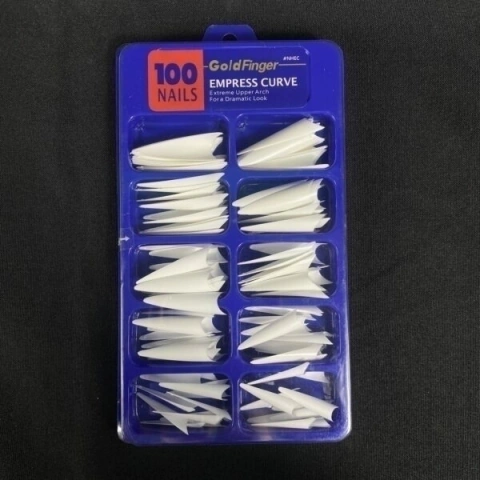 Tips Stiletto Grandes (100 Unidades) Blanco c/Sonrisa