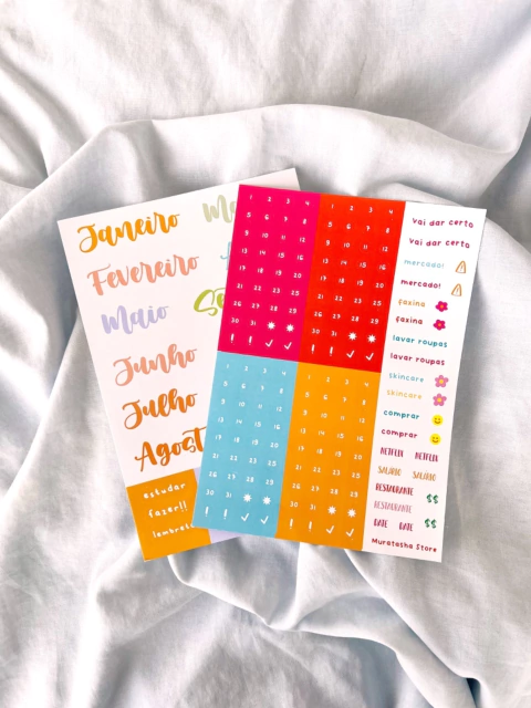 Combo Cartelas de Adesivos