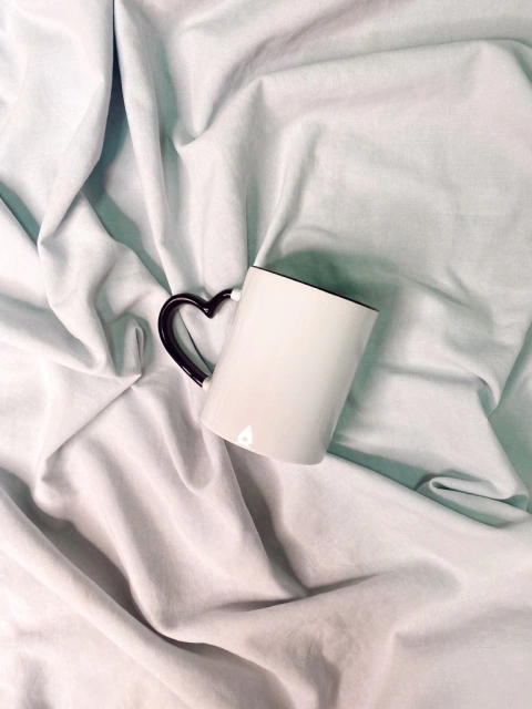 Caneca Alça Coração Preto - Personalizada