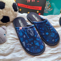 Pantuflas Planets Azul Clasicas