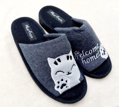 Pantuflas Gatito gris topo - comprar online