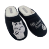 Pantuflas Clasicas Gatito piel negro