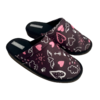 Pantuflas Renatas corazon negro