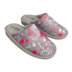 Docena Pantuflas Renatas corazon gris