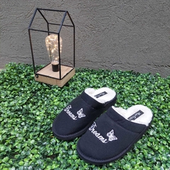 Pantuflas Dreams con corderito negra