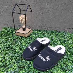 Pantuflas Dreams con corderito negra