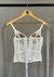 CORSET EM TELA E SOBREPOSIÇÃO DE RENDA - OUTLET na internet