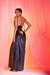 CORSET FIORE NERO EM VERNIZ - OUTLET
