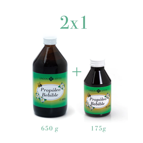 Pack propoleo bebible 2x1 (Comprá un jarabe 650ml y llevate el de 175ml de regalo)