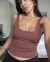 Blusa Cora Costas Aberta Marrom
