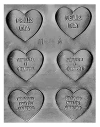 Molde Placa Corazón con Frases