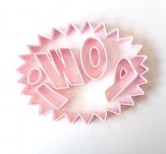 Cortante tamaño Cookie POW, contorno + letras