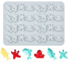 Molde silicona Mini Figuras de Mar Gomitas