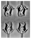Molde Placa Acetato Chupetin Pimpollo de Rosa x 4 cavidades