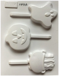 Molde Placa Acetato Fantasma, Calabaza,Caldero