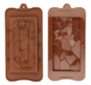 Molde de Silicona Tableta de Chocolate Craquelada