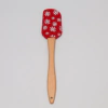Espátula de Silicona Mango de madera reforzado Copos de Nieve / Navidad 26cm