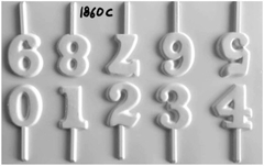 Molde placa Numeros Tipo Velas