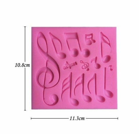 Molde Silicona Notas Musicales