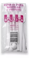 Estecas BALLINA blancas 7 unidades / 14 puntas