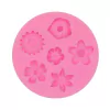 Molde de Silicona x 6 Flores varias