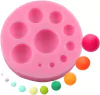 Molde de Silicona x 10 Semi esferas / esfera / circulo