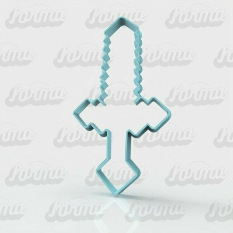 Cortante Espada de Diamante Minecraft 15cm