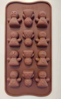 Molde Silicona Muñequitos